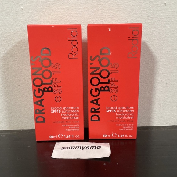 Rodial Dragons Blood SPF15 Sunscreen Hyaluronic Moisturizer 1.69 oz.- x2 - Picture 1 of 4